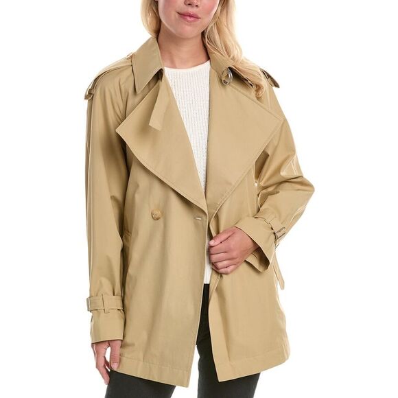Burberry WomensGabardine Trench Jacket Beige